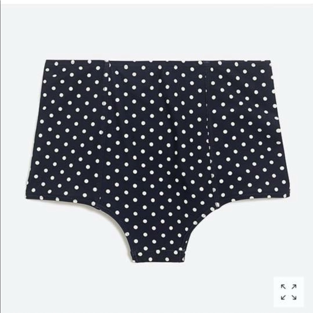 Polka dot high waisted bikini bottoms